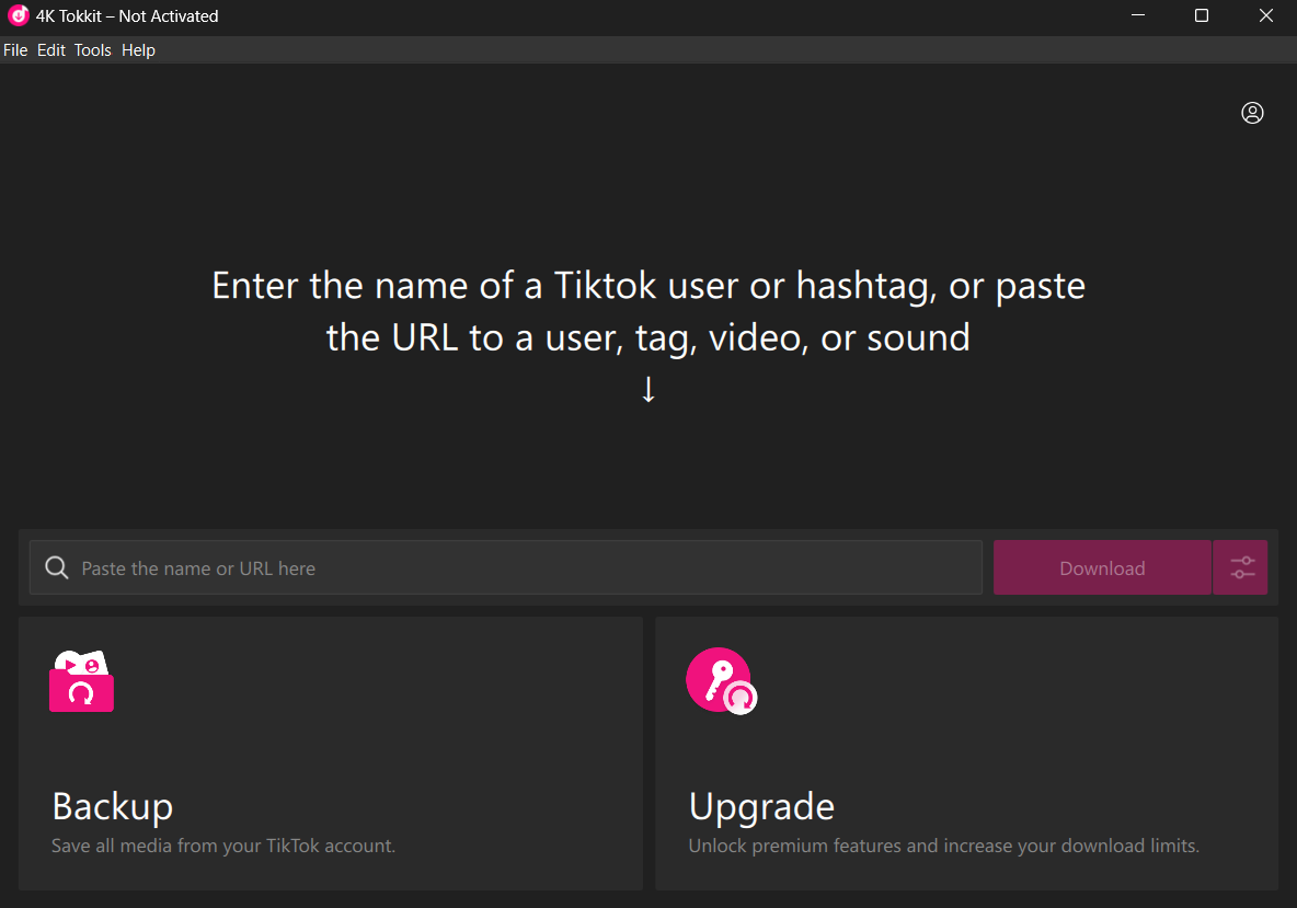 4K Tokkit TikTok Downloader untuk Desktop